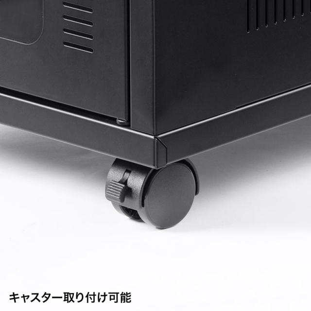 小型機器収納ボックス W400 D450mm 木目天板[CP-KBOX4BK]_7