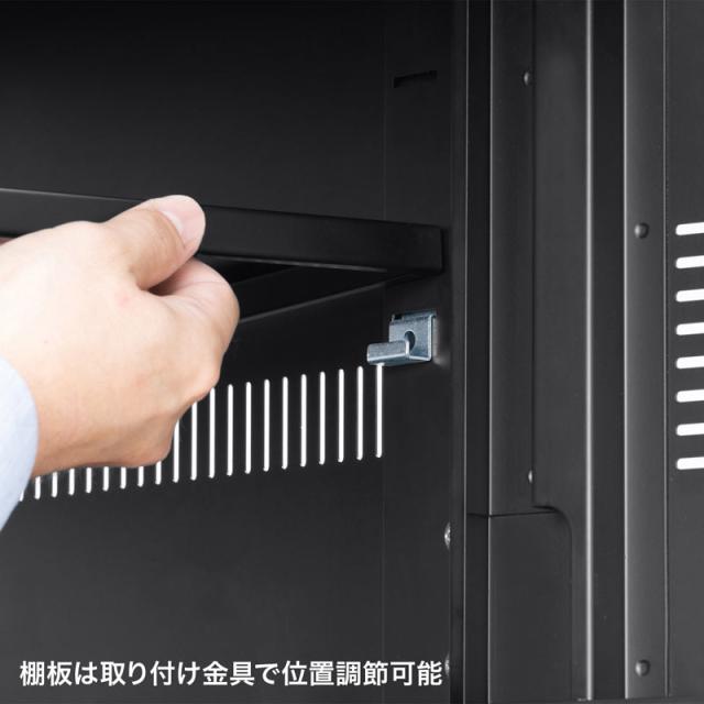 扉付き機器収納ボックス W450 H720 木目天板[CP-SBOX4572]