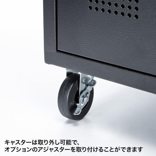 キャスター付きハブボックス 2U ブラック[CP-THBOX2UBK]_11