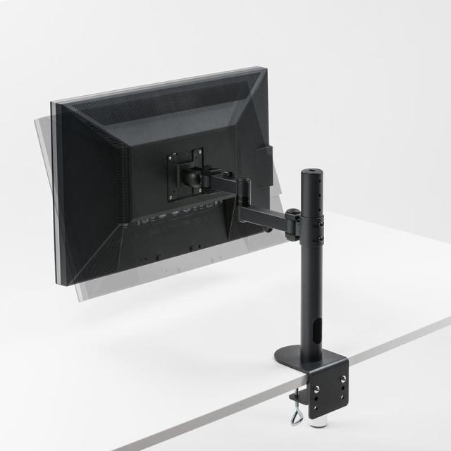 水平多関節 モニターアーム 高耐荷重 20kgまで 高さ50cm クランプ固定式 ブラック [CR-LA1701BK]_3