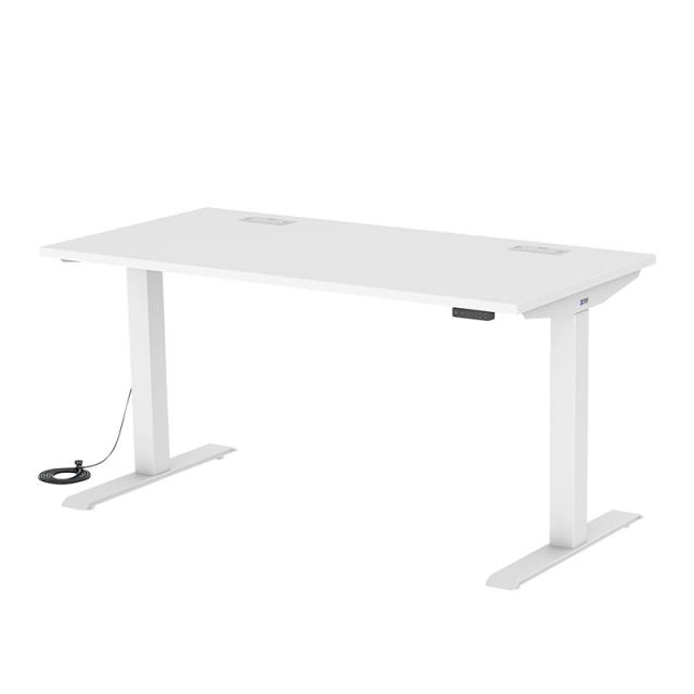 e電動昇降デスク スタンディングデスク メモリー機能 W1400×D700 ホワイト[ERD-E14070W] agesugi_skaの通販は