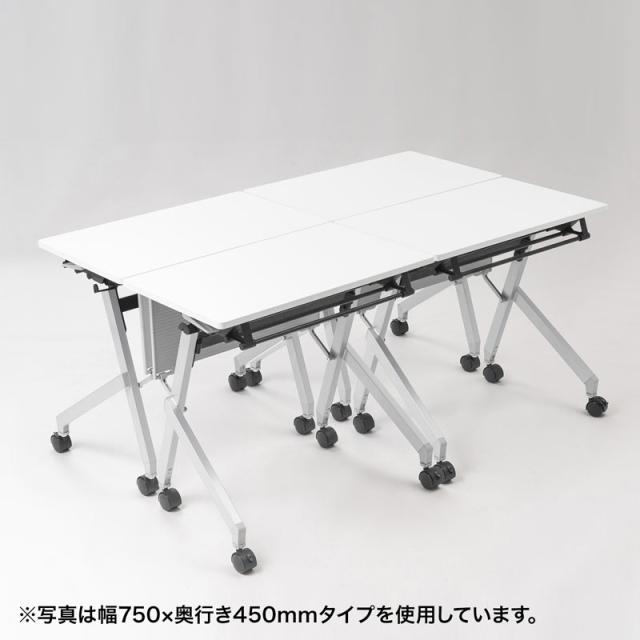 フォールディングデスク ホワイト W1800×D450mm[FLD-18045W]_7