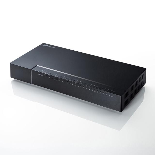 ギガビット対応 スイッチングハブ 24ポート マグネット付き[LAN