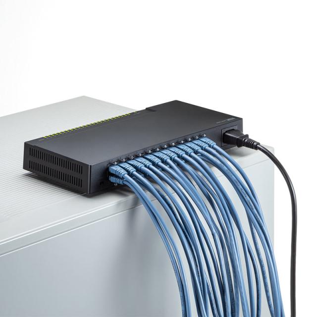 ギガビット対応 スイッチングハブ 24ポート マグネット付き[LAN