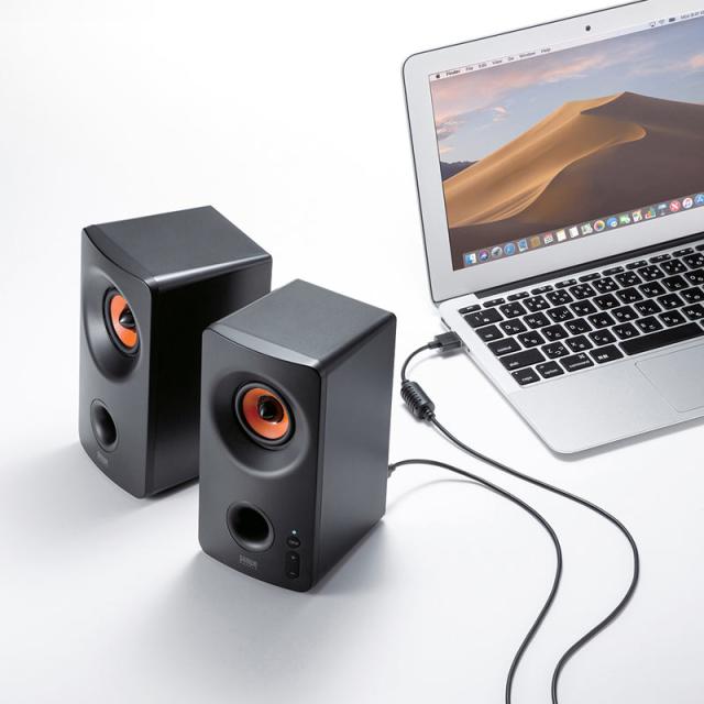Bluetooth対応 アンプ内蔵スピーカー 10W出力 USB接続 3.5mm ステレオ