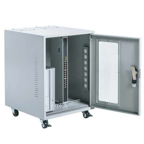 ハブ ルーター収納ボックス 6U 簡易防塵 W424×D465×H600mm[MR-FAHBOX6U]_1