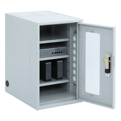 NAS HDD ネットワーク機器収納ボックス 簡易防塵 W300×D420×H500mm[MR-FAKBOX300]_1
