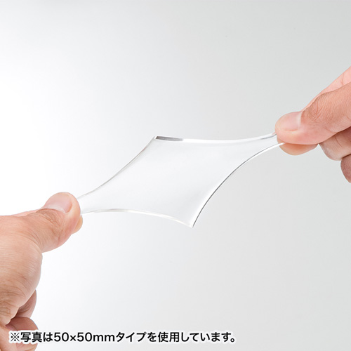 耐震マット （中） 40×40mm 透明 100枚入り 耐震度7 防災グッズ 転倒防止 耐震ジェル [QL-E75CL-25]