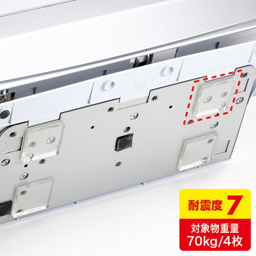 耐震マット （中） 40×40mm 透明 100枚入り 耐震度7 防災グッズ 転倒防止 耐震ジェル [QL-E75CL-25]