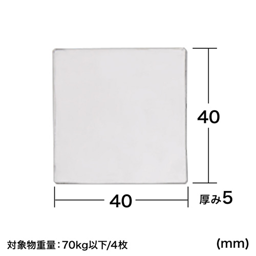耐震マット （中） 40×40mm 透明 100枚入り 耐震度7 防災グッズ 転倒防止 耐震ジェル [QL-E75CL-25]
