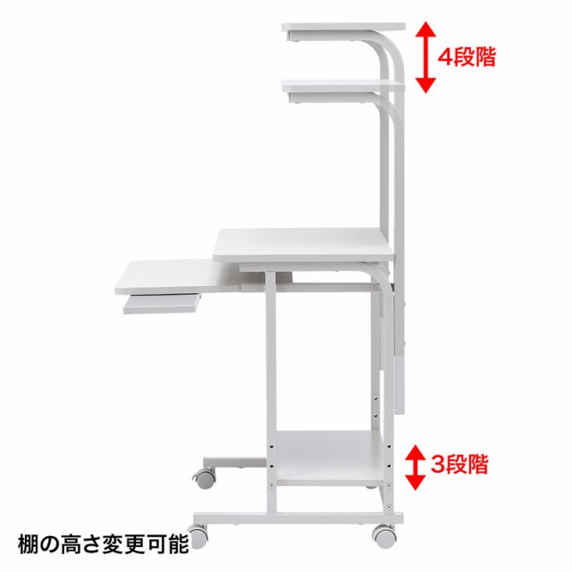 パソコンラック W600×D530×H1170〜1320mm[RAC-EC32N]