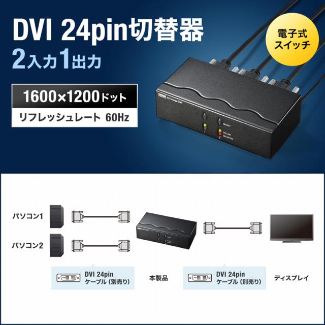ディスプレイ切替器 DVI24pin用 2回路[SW-EDV2N2]_7