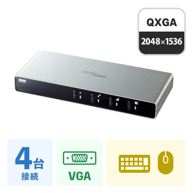 パソコン自動切替器 4:1[SW-KVM4LUN2]