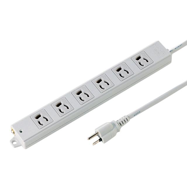電源タップ 抜け止め 3Pコンセント 6個口 3m 3P電源プラグ[TAP-KS6-3] agesugi_skaの通販は 5,130円