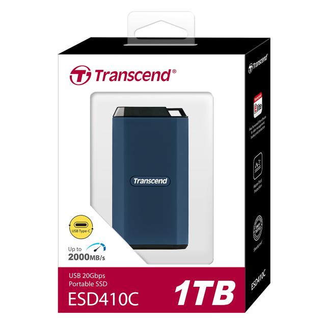Transcend ポータブルSSD 1TB 最大2000MB/s 小型 耐衝撃 IPX5防水 Type-C / USB A 外付け USB20Gbps iPhone15対応 ネイビー[TS1TESD410C]_5