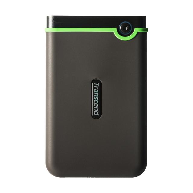 スリム 耐衝撃 ポータブルHDD 1TB USB3.1 Gen1 ブラック Transcend