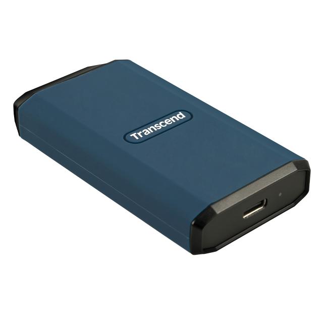 Transcend ポータブルSSD 4TB 最大2000MB/s 小型 耐衝撃 IPX5防水 Type-C / USB A 外付け USB20Gbps iPhone15対応 ネイビー[TS4TESD410C]_3