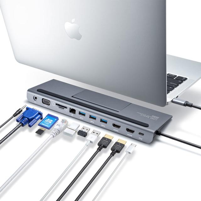 USB Type-C ドッキングステーション HDMI/VGA対応[USB-CVDK8]