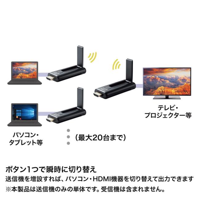 ワイヤレスHDMIエクステンダー 送信機のみ[VGA-EXWHD9TX]_1