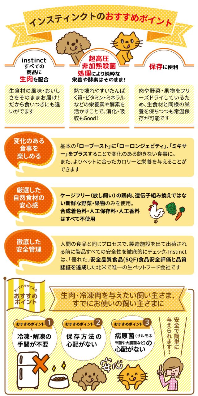 【沖縄以外送料無料】Instinct インスティンクト ローロンジェビティ 成犬チキン 269g+国産たじま鶏ジャーキー(小サイズ) 犬 ドッグ ドッグフード ドックフード フード 心臓ケア 消化ケア 筋肉 皮膚 被毛 免疫ケア 乳酸菌 グレインフリー ローフード フリーズドライ 鶏_5