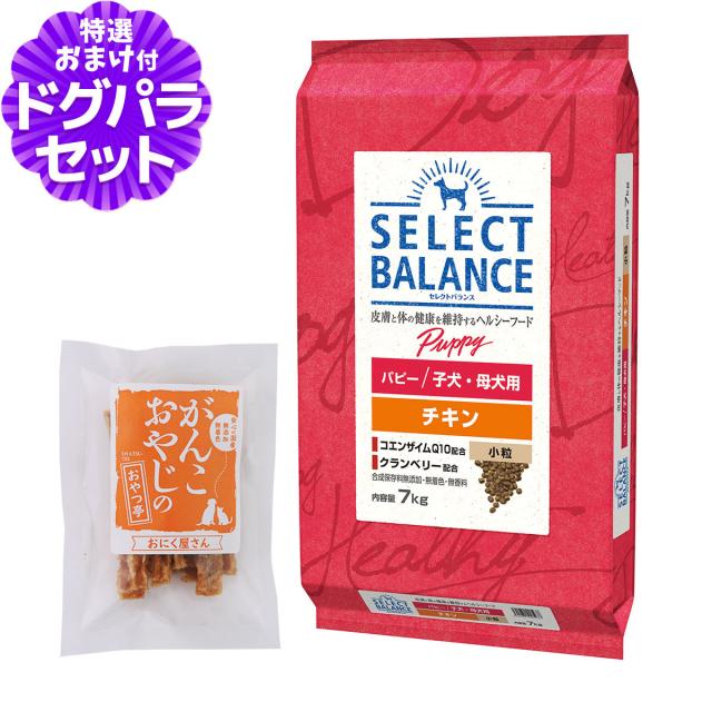 【沖縄以外送料無料】セレクトバランス ドッグフード パピー チキン 小粒7kg+国産たじま鶏ジャーキー20g