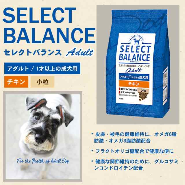 セレクトバランス アダルト 成犬用 チキン小粒 3kg - 犬用品