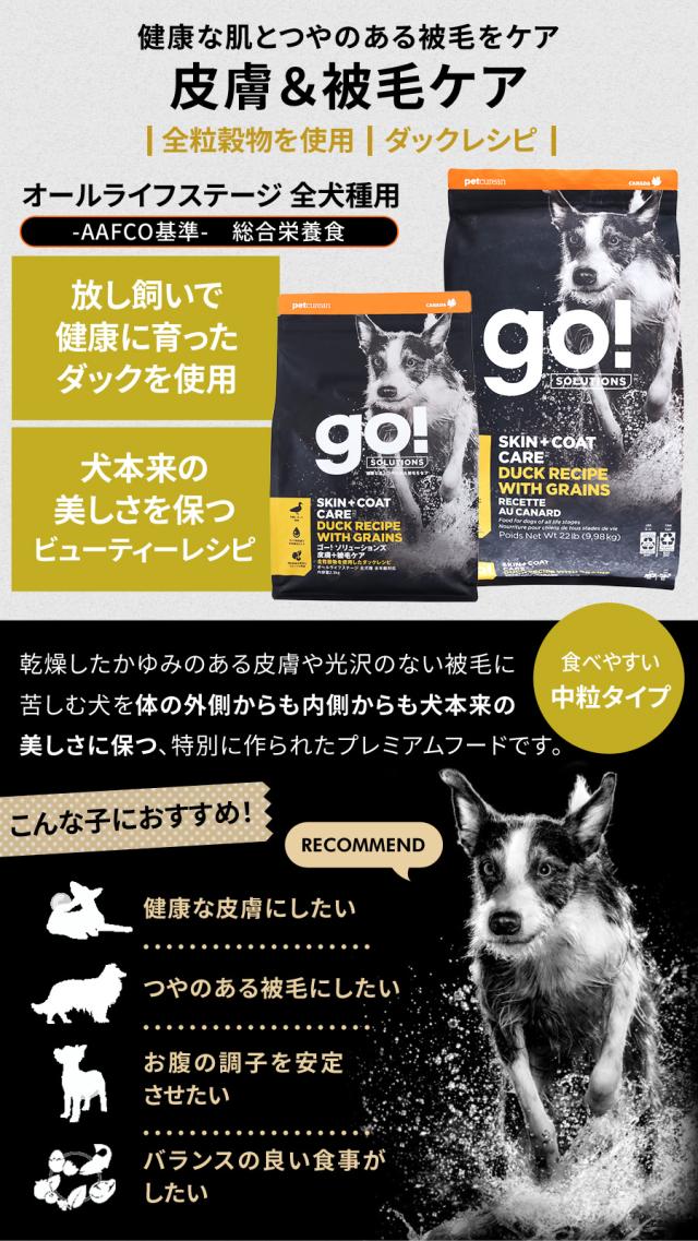 【沖縄以外送料無料】GO! ゴー ソリューションズ 皮膚+被毛ケア 9.98kg+国産たじま鶏ジャーキー40g 犬 ドッグフード_2