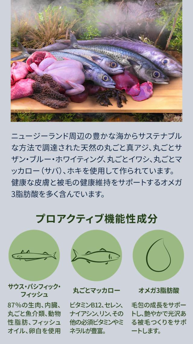 【沖縄以外送料無料】ZiwiPeak ジウィピーク スチーム&amp;ドライ・キャットフード ワイルド サウス・パシフィック・フィッシュレシピ 2.2kg 猫 子猫 成猫 シニア 高齢 アジ 魚_2
