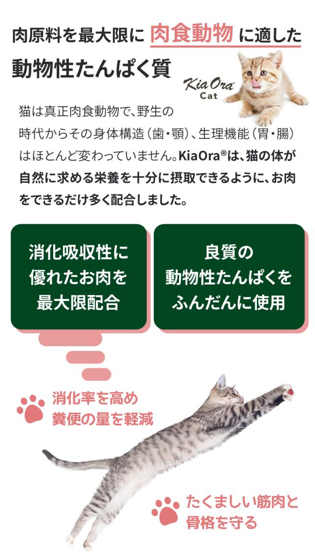 【沖縄以外送料無料】キアオラ KiaOra キャットフード カンガルー 2.7kg+国産たじま鶏ジャーキー(小サイズ)　猫 グレインフリー 穀物不使用 全年齢_3