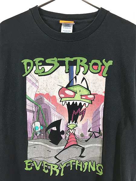 古着 00s USA製 NICKELODEON Invader ZIM アニメ キャラクター Tシャツ