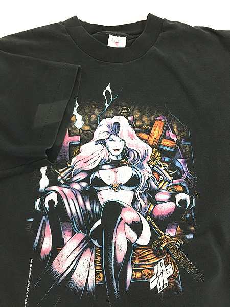 古着 90s USA製 Lady Death レディデス アメコミ キャラクター Tシャツ