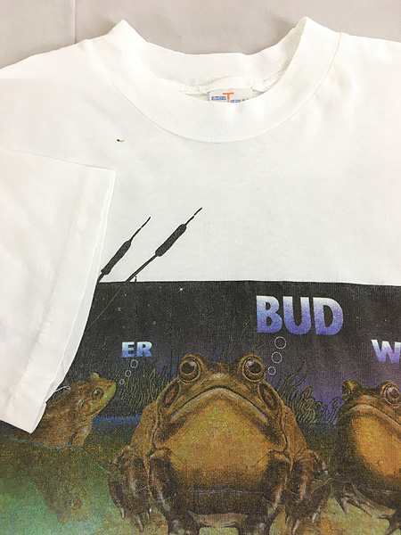 90s ビンテージ Budweiser バドワイザー カエル 企業 Tシャツ