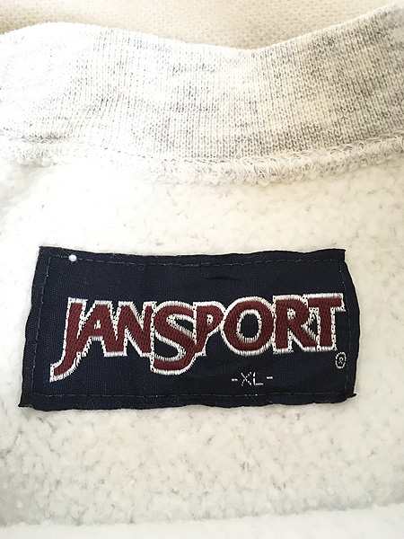 古着 90s JANSPORT 「NEWPORT R.I.」 リバース タイプ ヘビー スウェット トレーナー XL位 古着