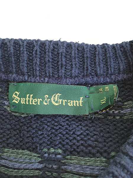 大きな取引 SUTTER&GRANT SUTTER&GRANT コットン ニットセーター ロゴ 