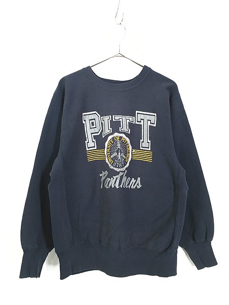 古着 80s USA製 Champion Reverse Weave 「PITT Panthers」 カレッジ 