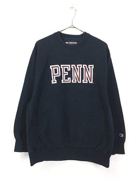 古着 Champion Reverse Weave 「PENN」 BIG アルファベット リバース スウェット L 古着