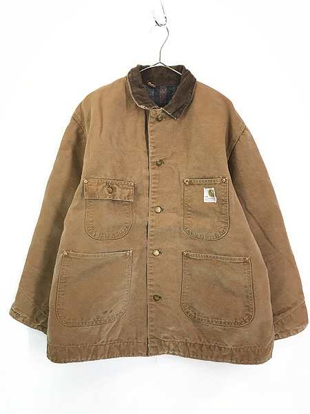 古着 60-70s Carhartt 裏地 ブランケット ブラウン ダック ミシガン