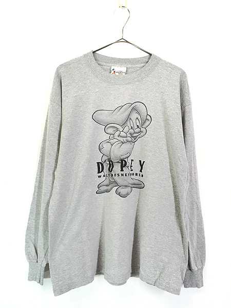 古着 90s Disney 白雪姫 7人の小人 Dopey おとぼけ 長袖 Tシャツ ロン