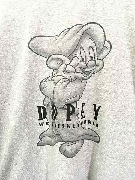 古着 90s Disney 白雪姫 7人の小人 Dopey おとぼけ 長袖 Tシャツ ロン