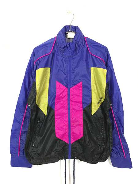 古着 80-90s adidas 2way カラフル クレイジー 光沢 ナイロン