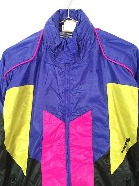 古着 80-90s adidas 2way カラフル クレイジー 光沢 ナイロン ジャケット S 古着｜au PAY マーケット