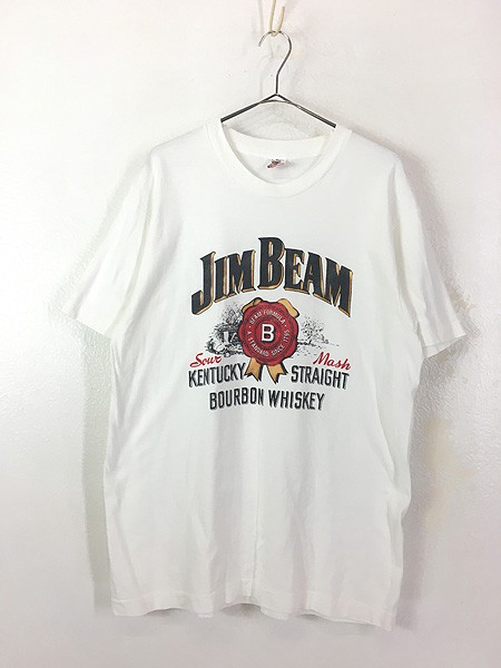 古着 90s USA製 JIM BEAM バーボン ウイスキー 企業 Tシャツ L 古着の