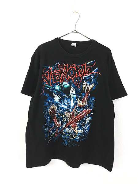 古着 00s MARVEL VENOM ヴェノム キャラクター BIG プリント Tシャツ