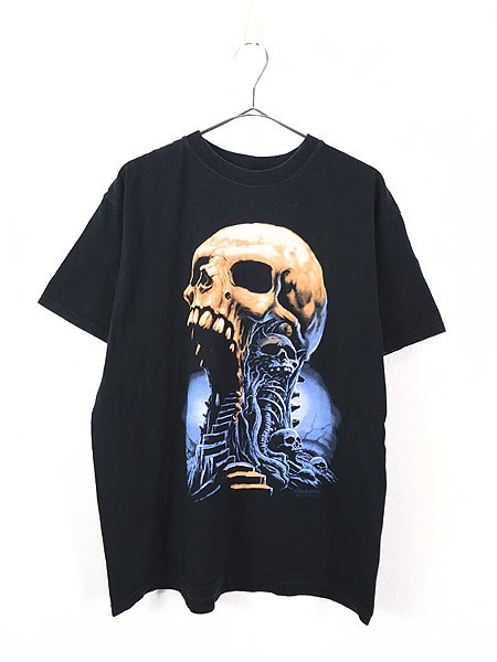 古着 00s Wes Benscoter スカル ボーン ツリーハウス グラフィック Tシャツ L 古着｜au PAY マーケット