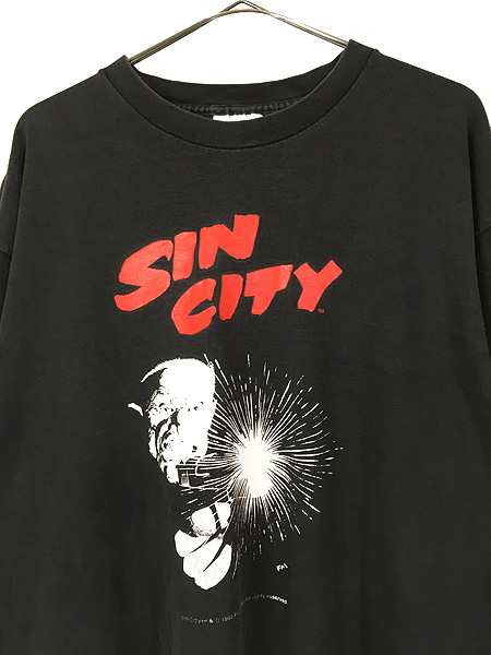 古着 90s USA製 SIN CITY シンシティ グラフィックノベル コミック ムービー Tシャツ XL 古着の