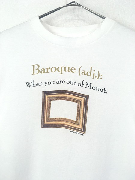 古着 90s USA製 Claude Monet 「Baroque」 バロック 印象派 アート T ...