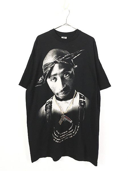 最安値大人気古着 90s USA製 2PAC BIGフォト × ラインストーン トップス