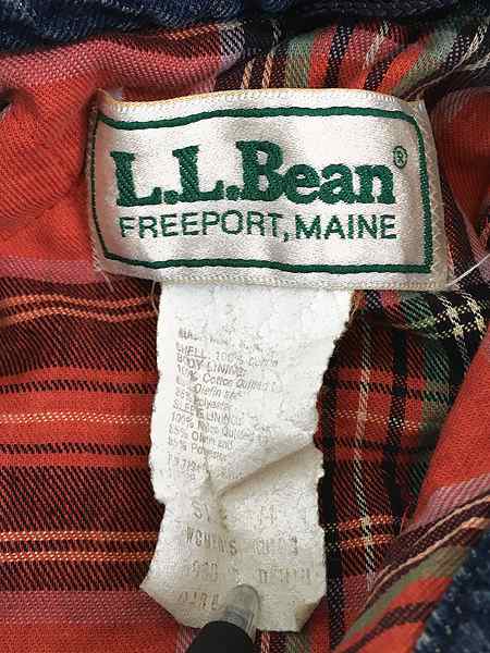 レディース 古着 80s USA製 LL Bean パデット チンスト デニム