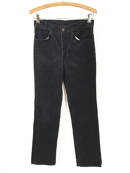 レディース 古着 80s USA製 Levi's 719-1559 519 ブラック コーデュロイ パンツ コーズ スリム W28 L29 古着の通販は