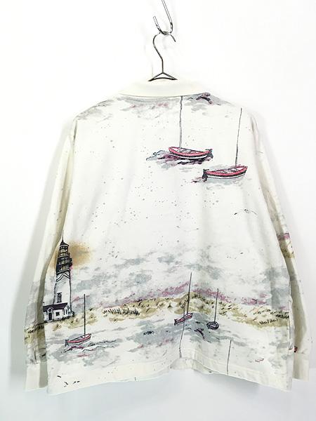 カーディガン 古着 灯台（90s Art Unlimited 灯台 アート